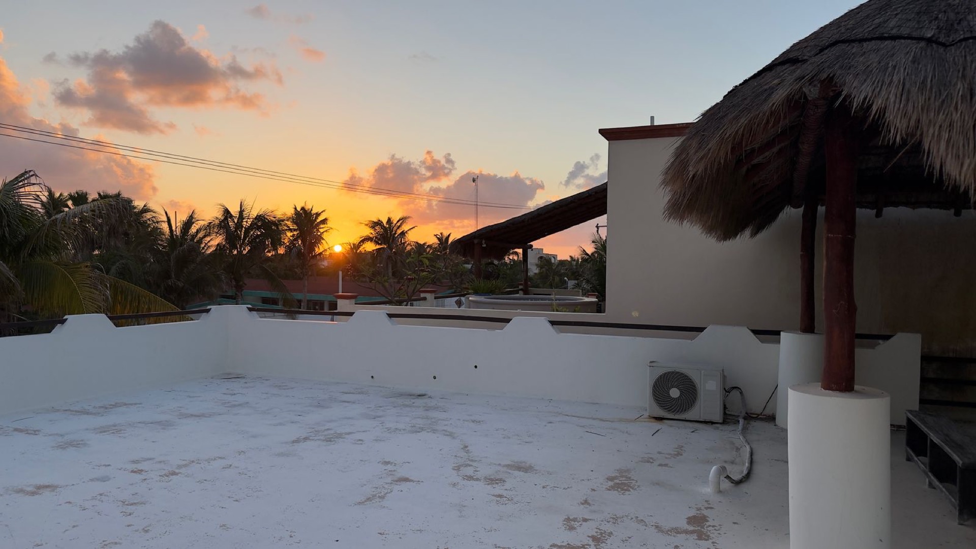 Rooftop palapa with sunset views