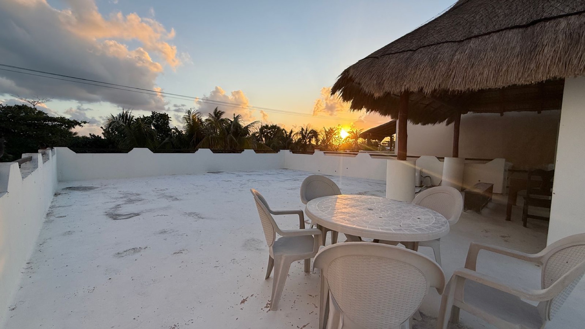 Rooftop terrace overlooking the Caribbean Sea Isla Mujeres